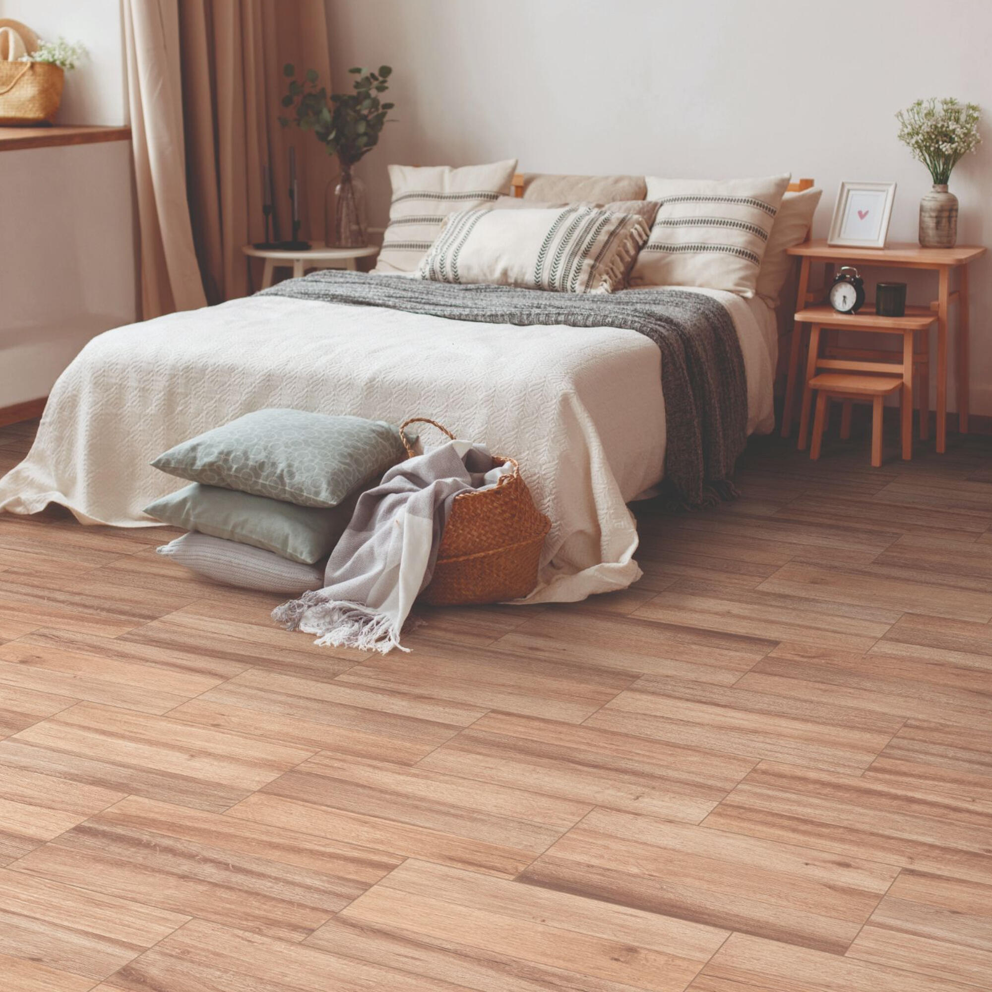 Gresie interior, 30 x 60 cm, Cedro, tip parchet, bej, mat