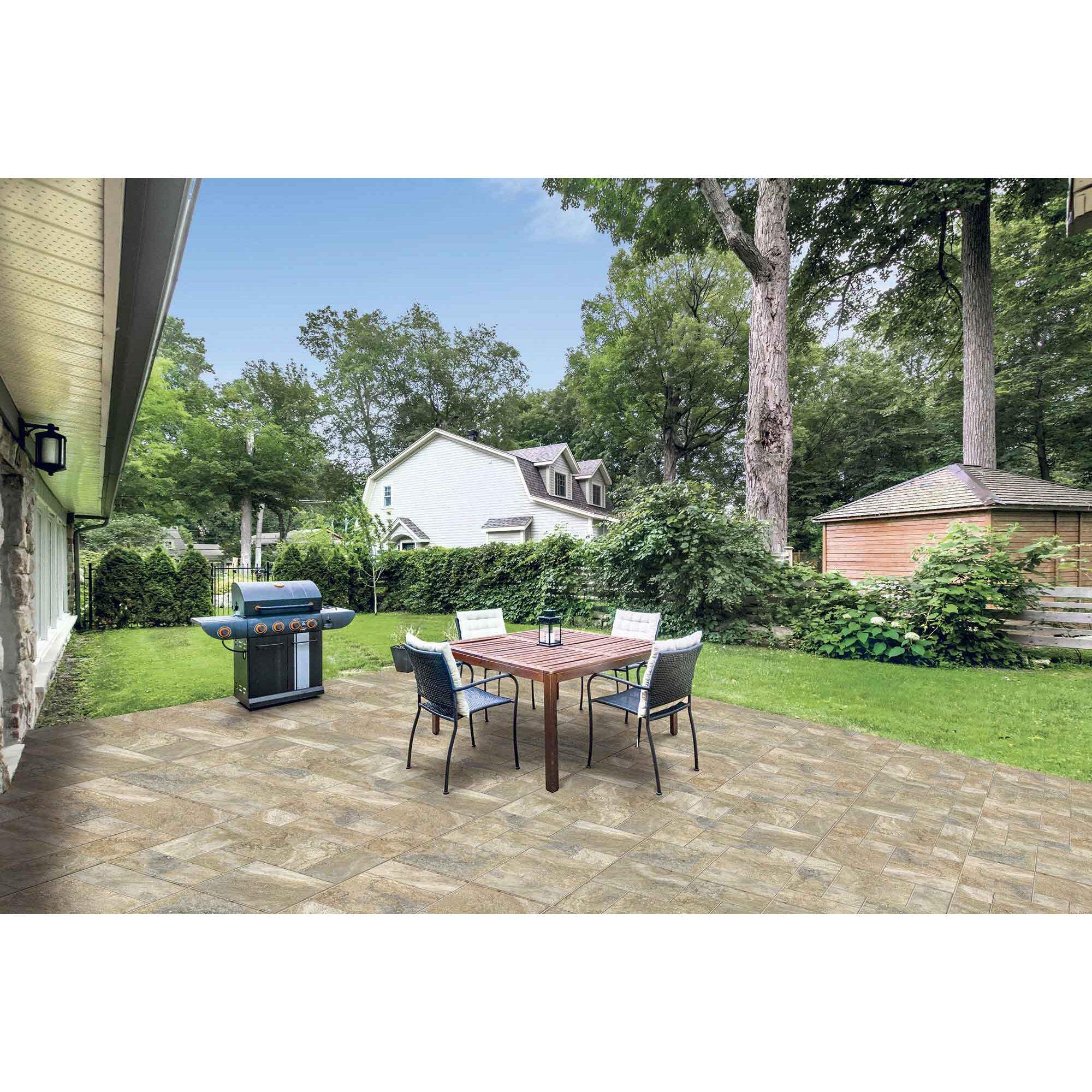 Gresie exterior portelanata, 45 x 45 cm, Cesarom Gardena, aspect