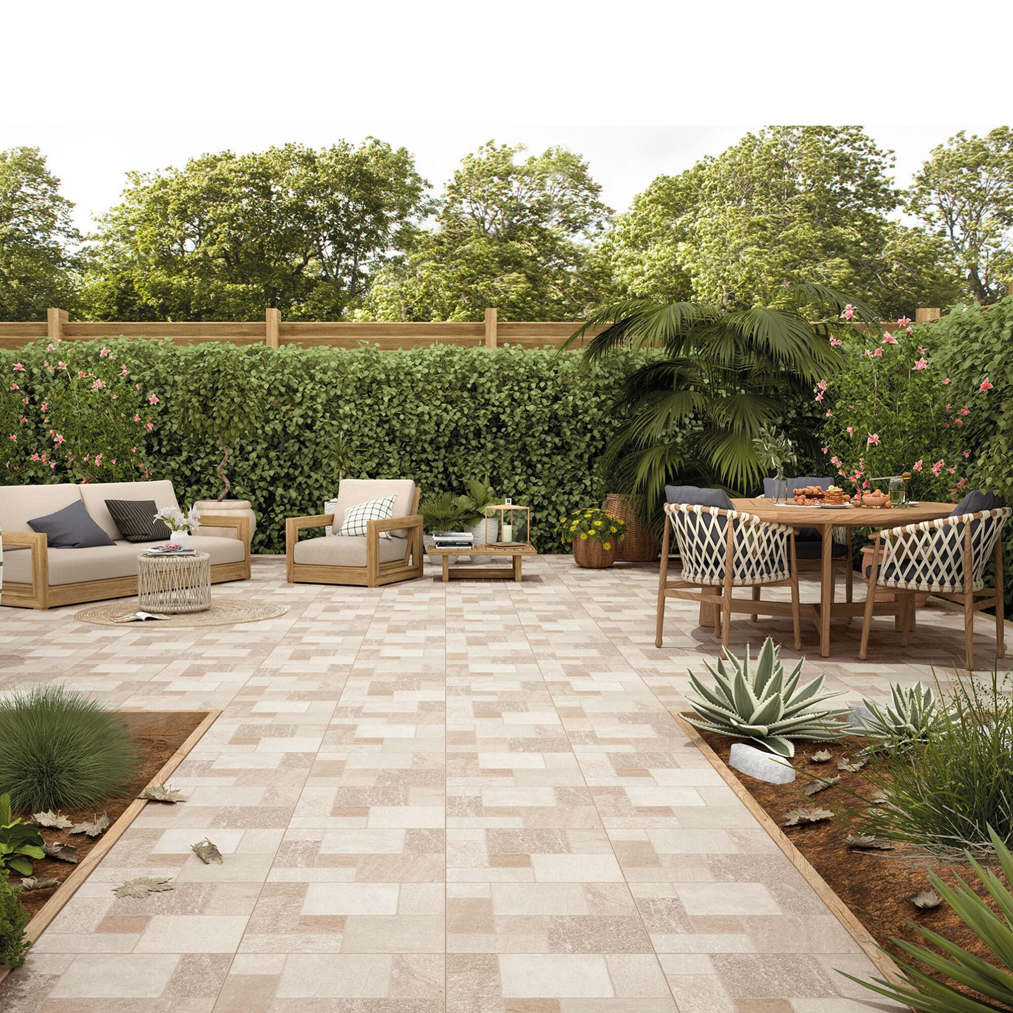 Gresie exterior portelanata, 45 x 45 cm, Rua Marengo, aspect piatra ...