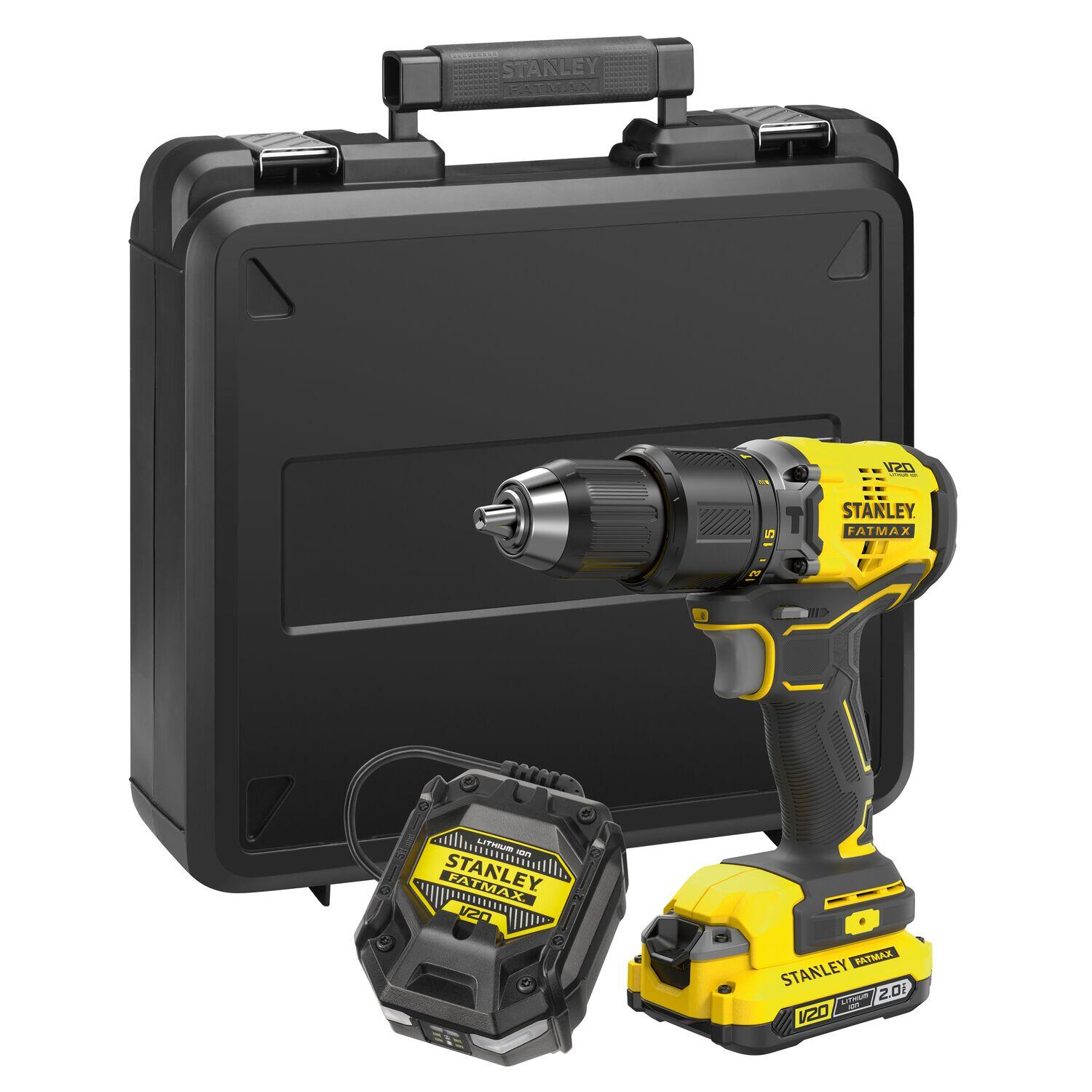 Trapano a percussione a batteria STANLEY FATMAX BR 1BT 18 V 2 Ah 1 batteria in valigetta in plastica - 6