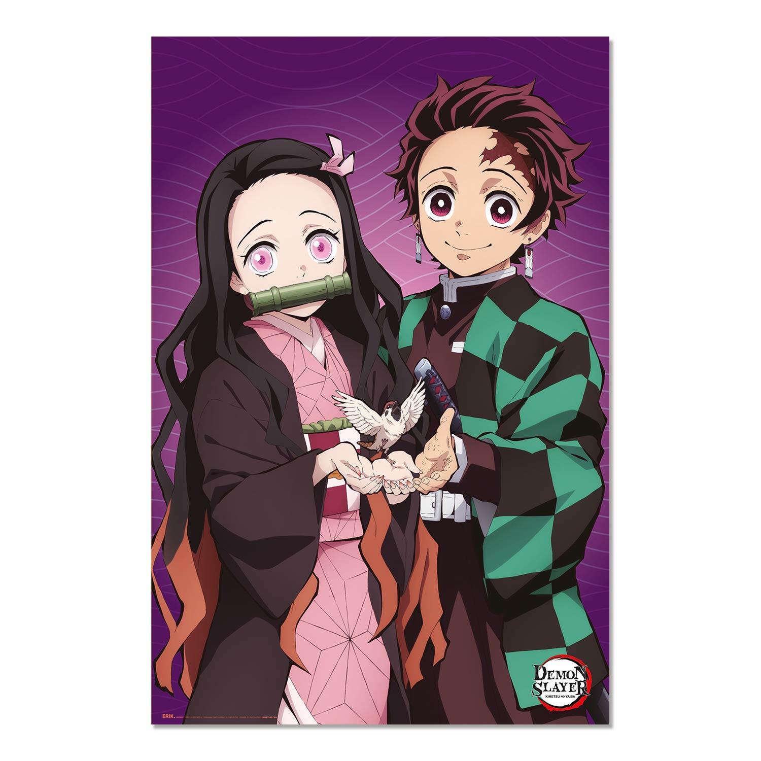 Póster Cine rectangular de 61 x 91.5 cm. Papel Demon Slayer multicolor - 2