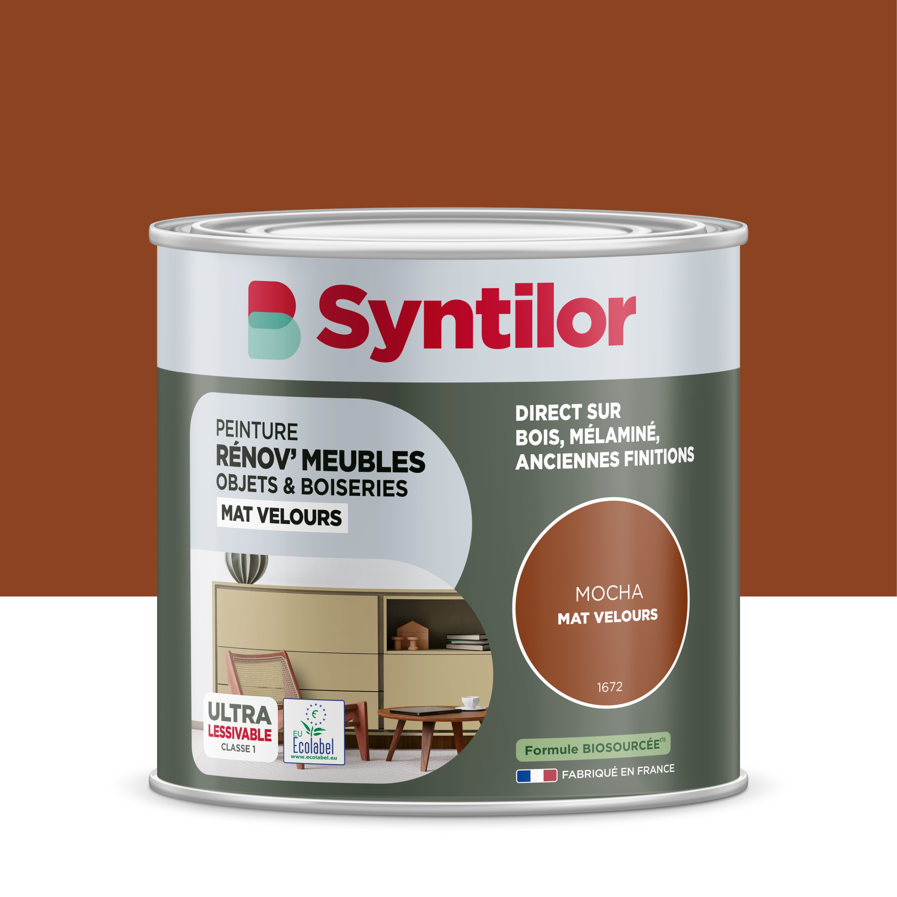 Peinture meuble et objet Rénov SYNTILOR mocha mat velours 0.5L | Leroy ...