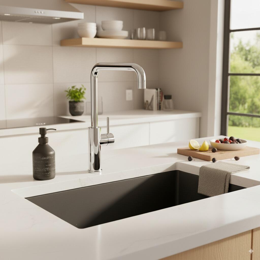 GRIFO DE COCINA MONOMANDO PVD ATLANTIS INOX - 2