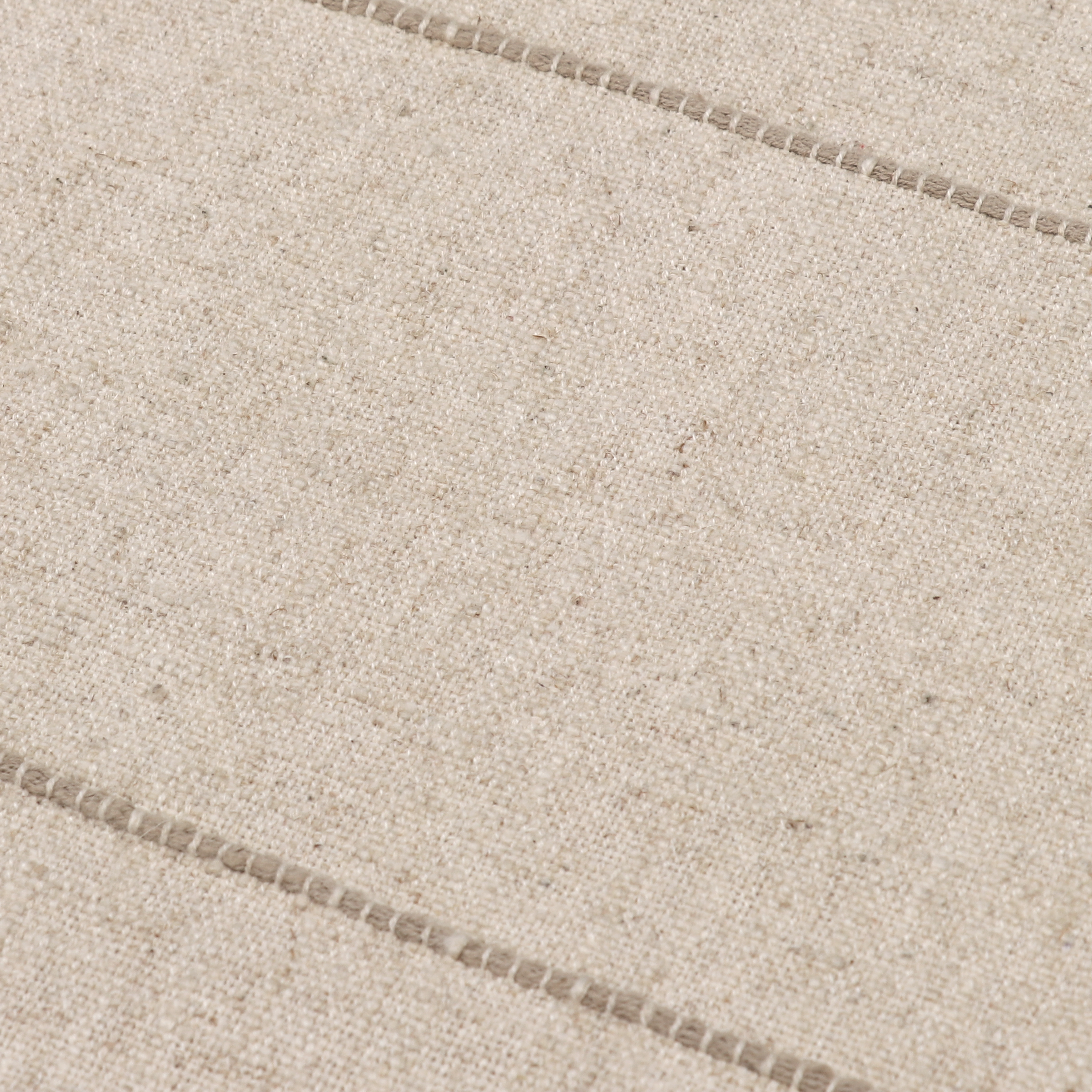 Cojín decorativo rectangular Maple lino rayas algodón, lino natural INSPIRE 30x70cm. Con flecos - 6