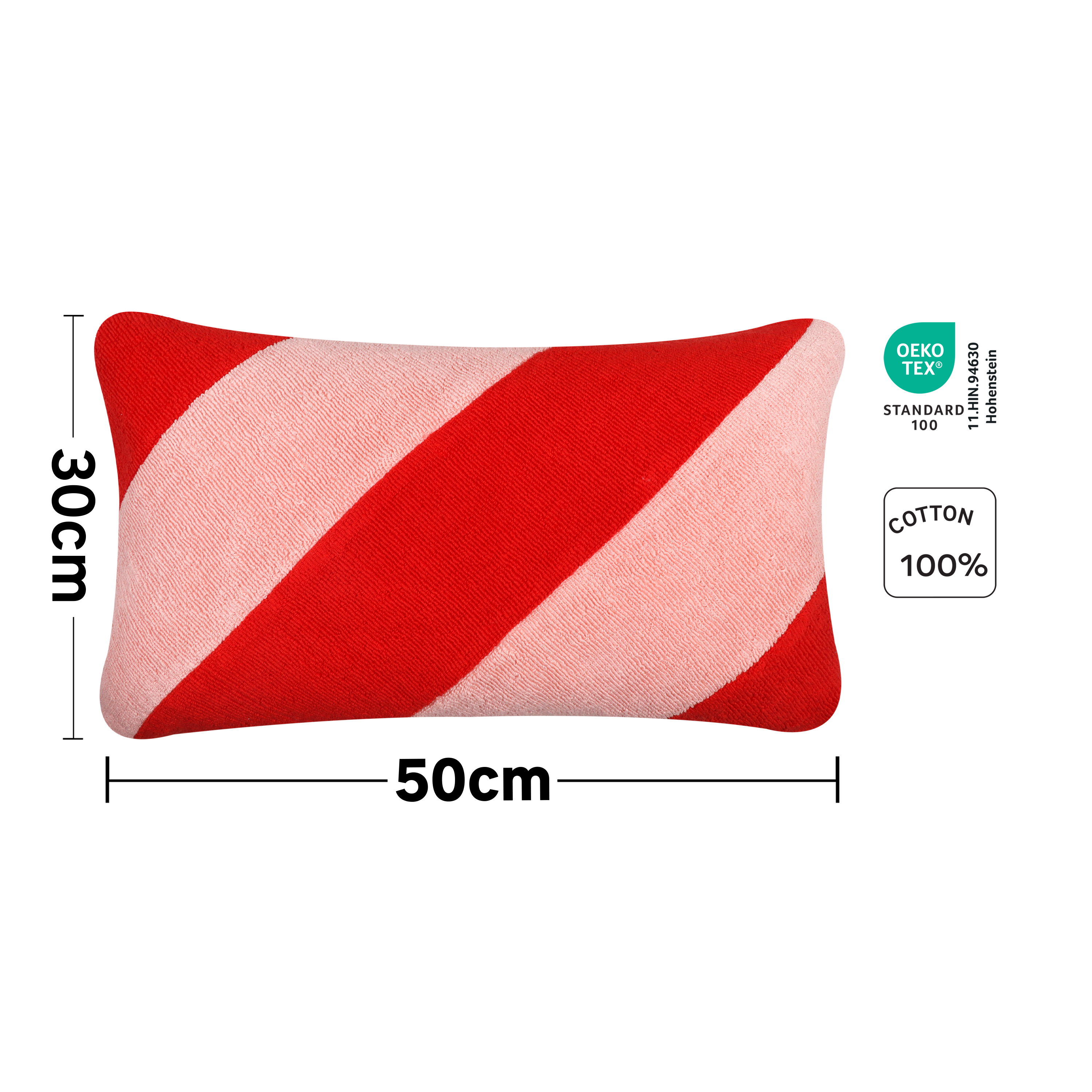 Almofada Chamallow 30x50cm algodão rosa Inspire - 9
