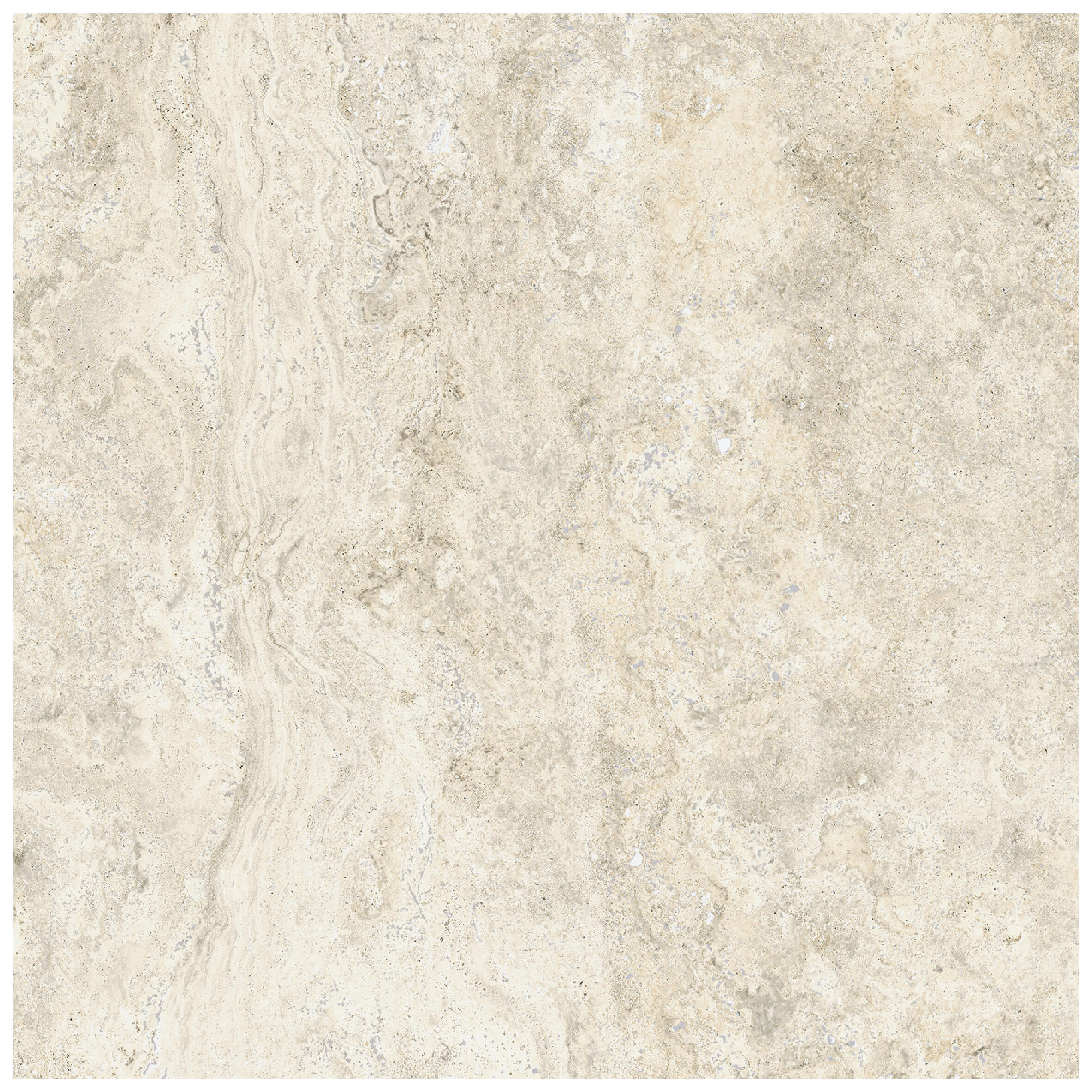 Carrelage sol intérieur effet travertin ivoire Travertino l.60 x L.60 cm x Ep.8 - 5