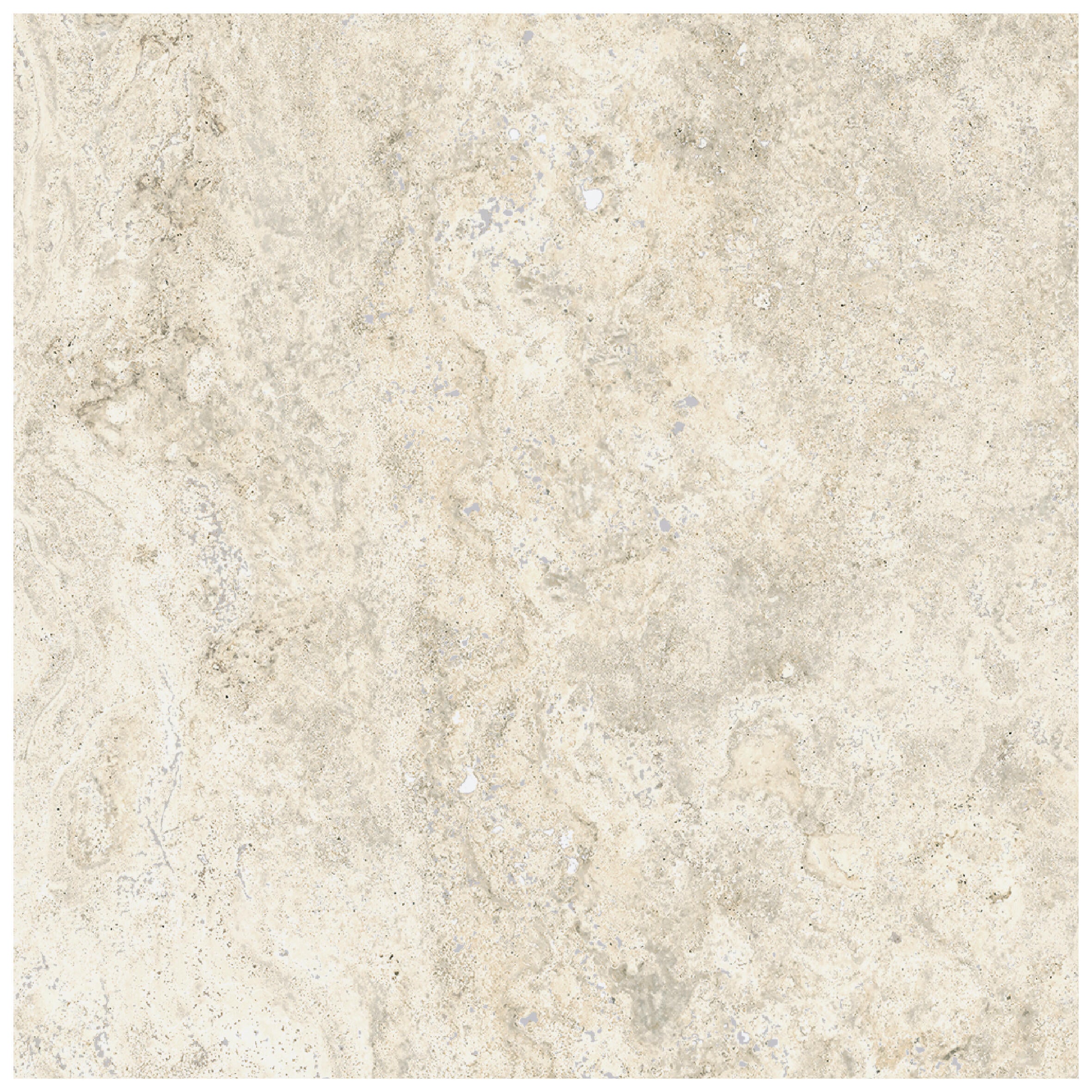 Carrelage sol intérieur effet travertin ivoire Travertino l.60 x L.60 cm x Ep.8 - 7