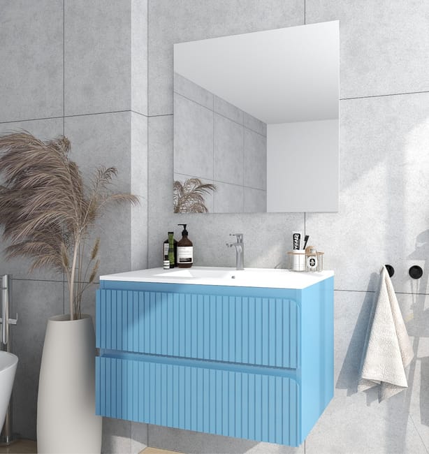 MUEBLE DE BAÑO BLUR AZUL 80X45CM - 1