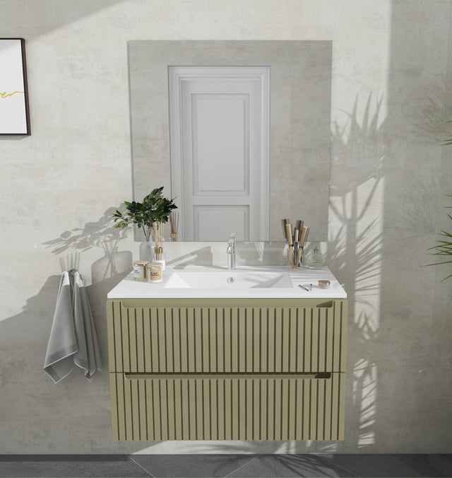 MUEBLE DE BAÑO BLUR VERDE 80X45CM