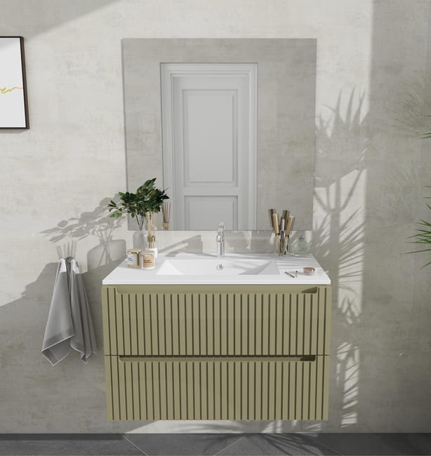 MUEBLE DE BAÑO BLUR VERDE 80X45CM - 1