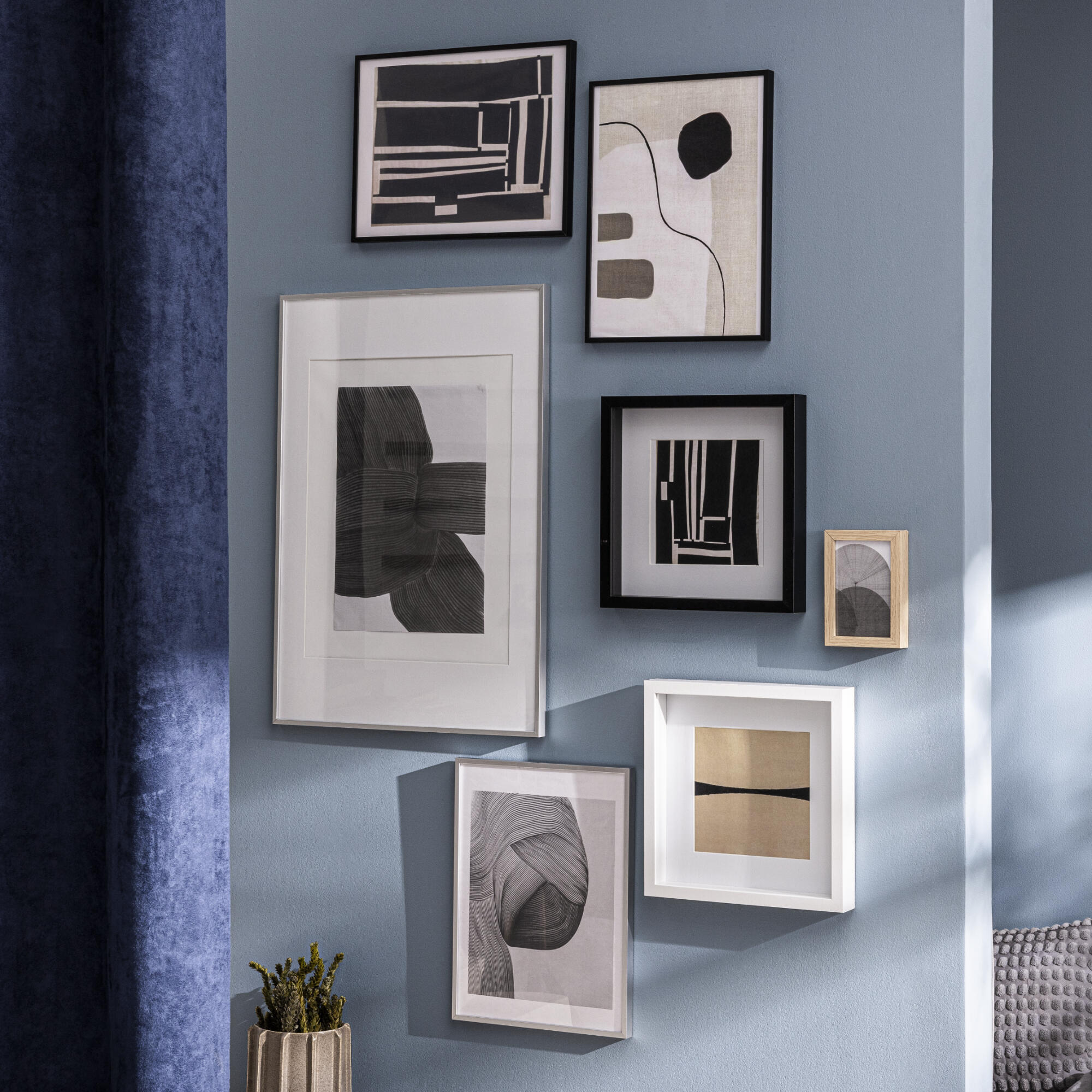 Cadre Milo, 30 x 30 cm noir, INSPIRE - 12