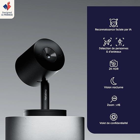 Caméra de surveillance intérieure filaire, noir, Netatmo - 7