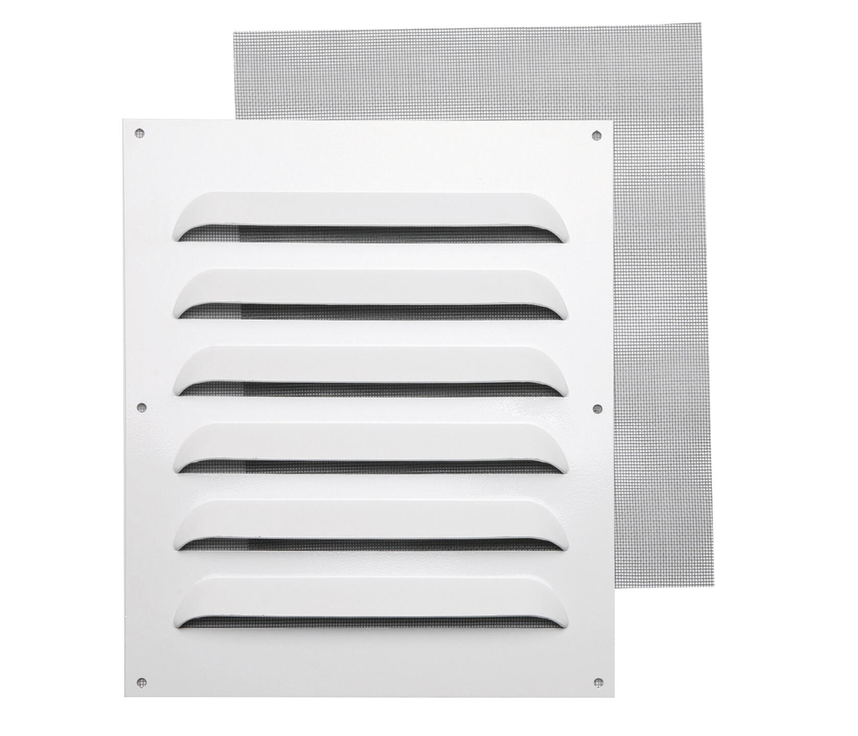 REJILLA DE VENTILACION CON MOSQUITERA SOBREPONER BLANCO 40 X 50 CM ESPESOR 1.5  MM - 2