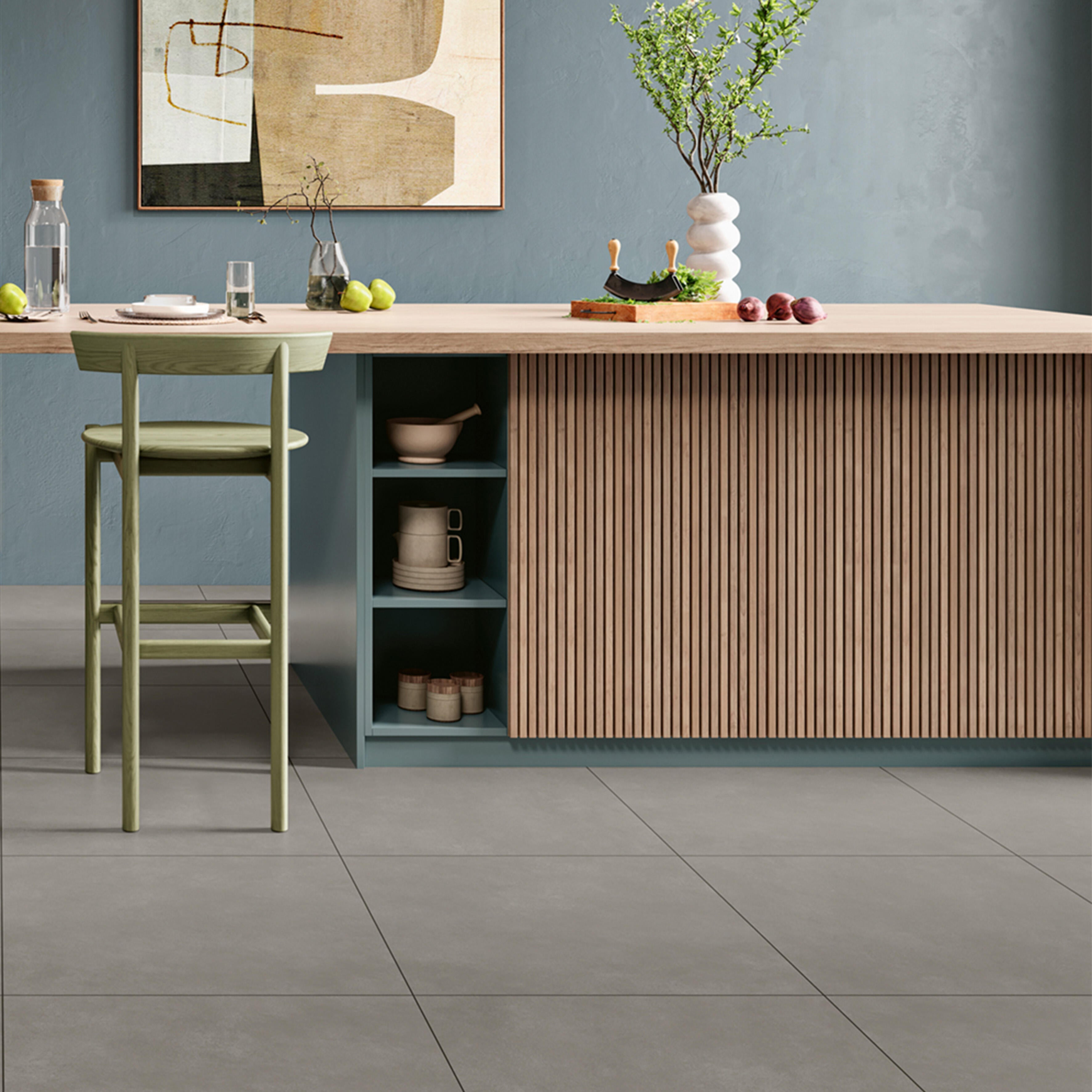 Suelo/azulejo porcelánico matrix efecto cemento marrón 33x33 cm c3