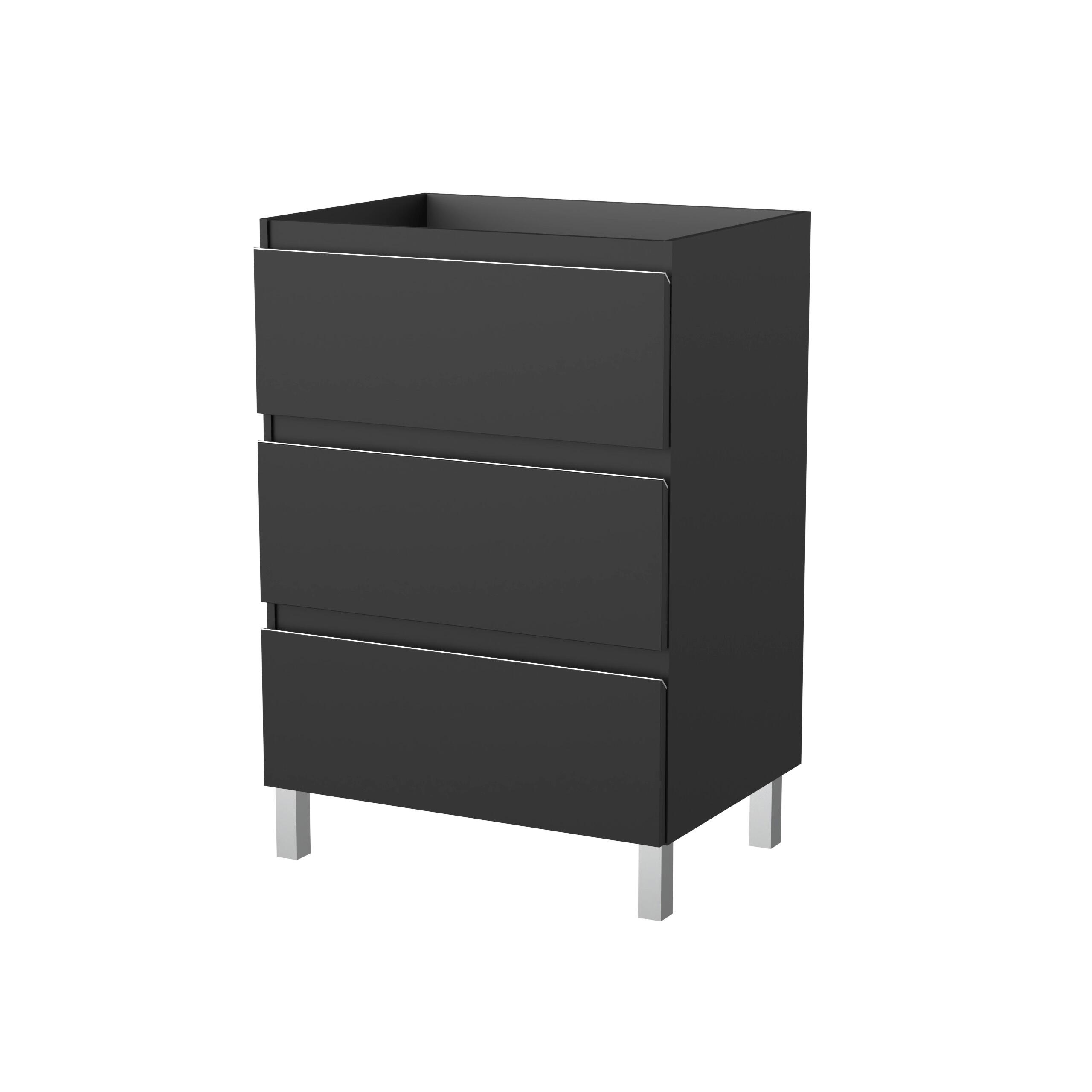 MUEBLE DE BAÑO MODULAR ATLANTIS ANTRACITA 3 CAJONES 60X45CM - 3