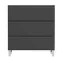 MUEBLE DE BAÑO MODULAR ATLANTIS ANTRACITA 3 CAJONES 80X45CM - 4