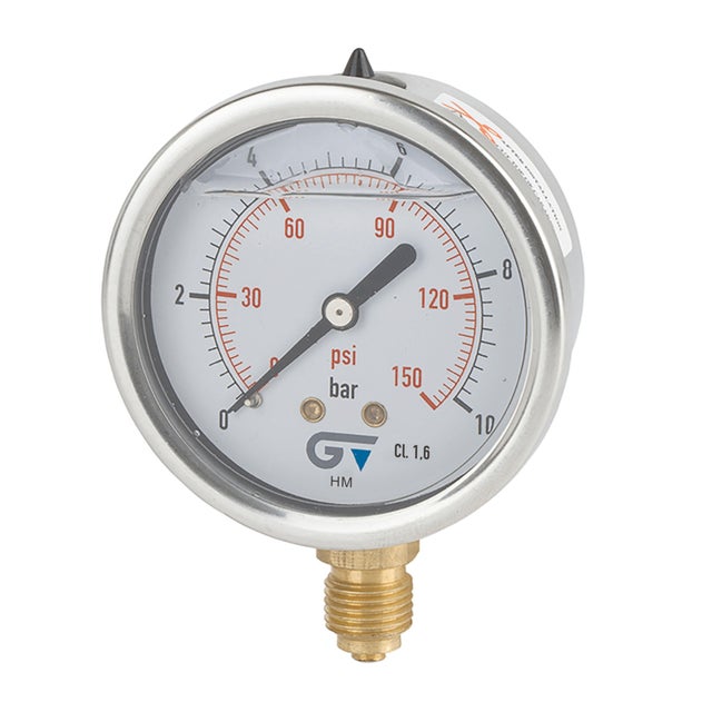 MANÓMETRO GLICERINA DN-63 CONEXIÓN INFERIOR 0-6BAR 