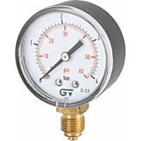 MANÓMETRO ESFERA SECA DN-50 CONEXIÓN INFERIOR 0-6BAR - 1