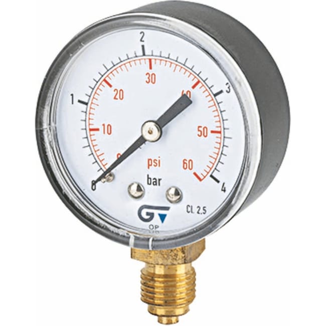 MANÓMETRO ESFERA SECA DN-50 CONEXIÓN INFERIOR 0-6BAR - 1