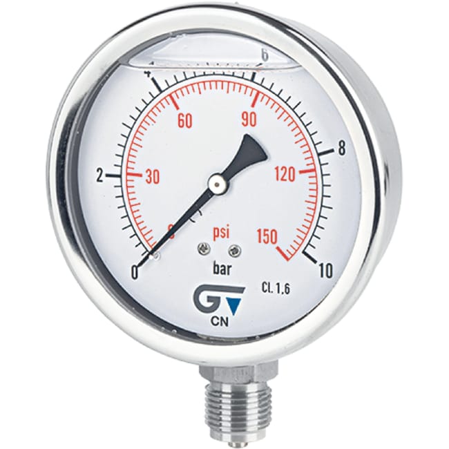 MANÓMETRO GLICERINA DN 100 CONEXIÓN INFERIOR 0-16 BAR - 1