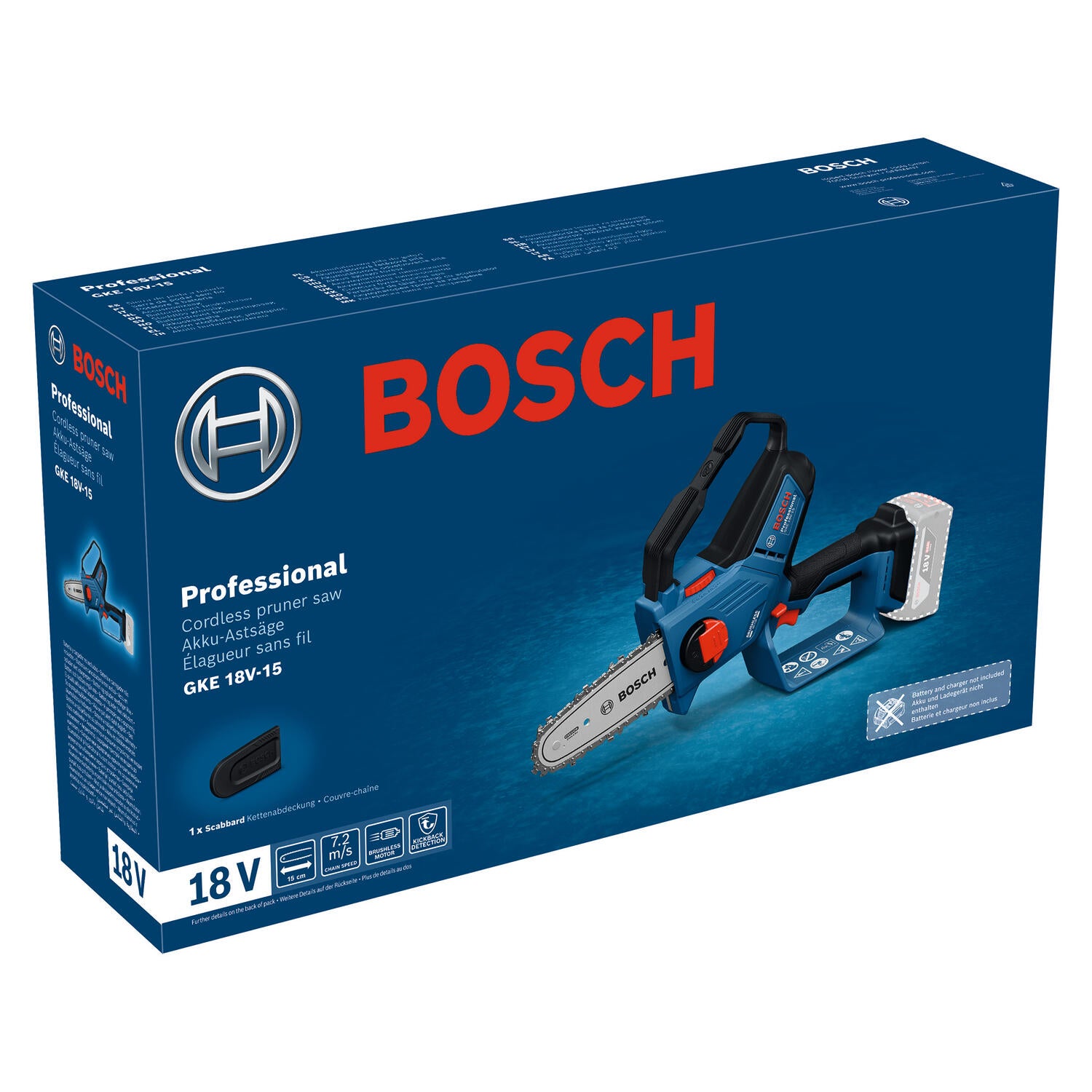 Tronçonneuse élagueuse sans fil BOSCH PROFESSIONAL GKE 18V-15 cm, sans batterie - 8