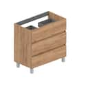 MUEBLE DE BAÑO BOSTON ROBLE 80X45CM 3 CAJONES - 2