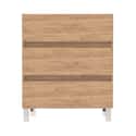 MUEBLE DE BAÑO BOSTON ROBLE 80X45CM 3 CAJONES - 4