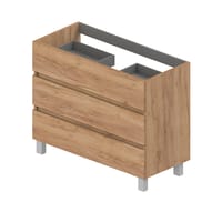 MUEBLE DE BAÑO BOSTON ROBLE 100X45CM 3 CAJONES - 3