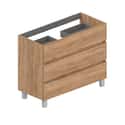 MUEBLE DE BAÑO BOSTON ROBLE 100X45CM 3 CAJONES - 2