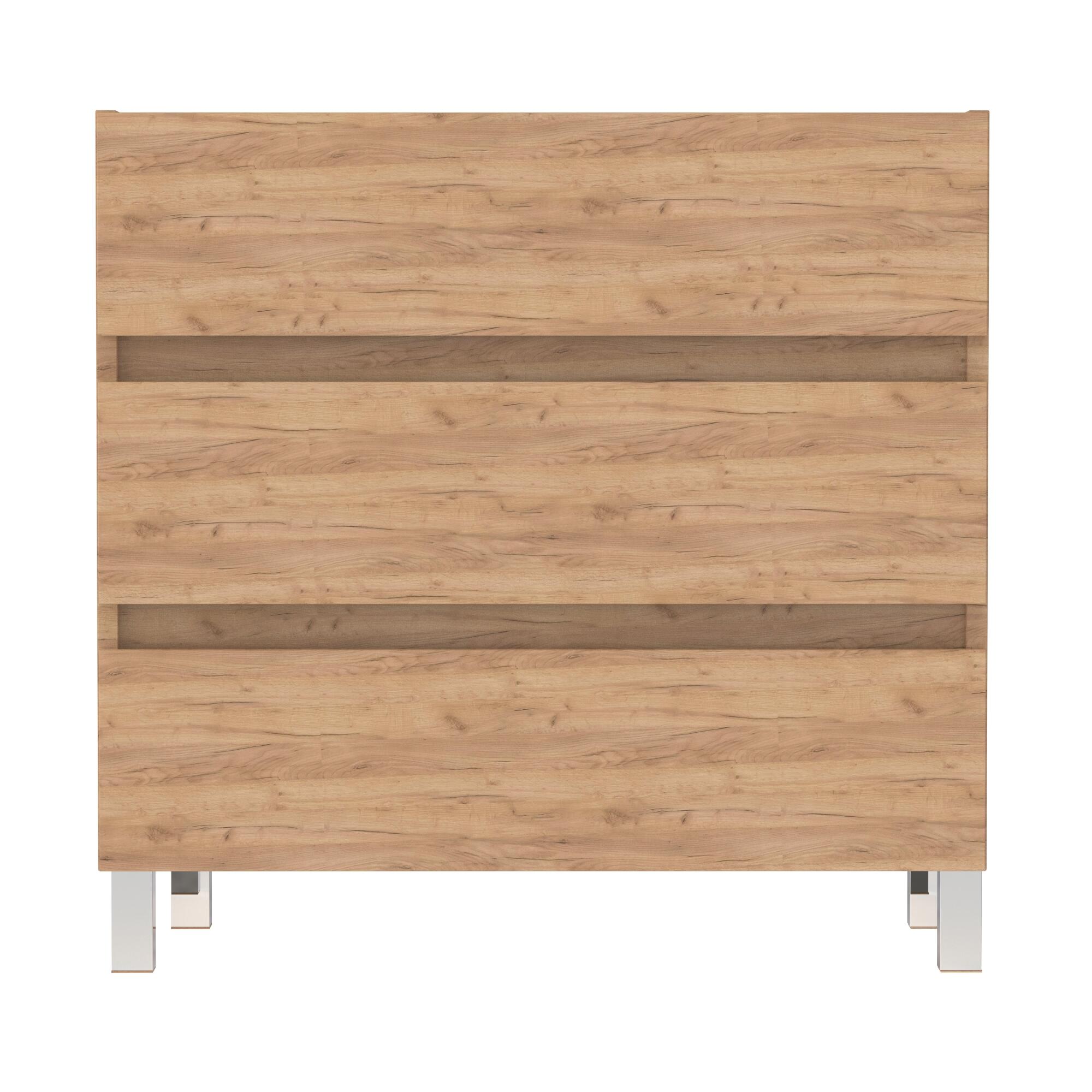 MUEBLE DE BAÑO BOSTON ROBLE 100X45CM 3 CAJONES - 4