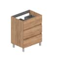 MUEBLE DE BAÑO BOSTON ROBLE 60X45CM 3 CAJONES - 2