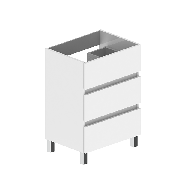 MUEBLE DE BAÑO BOSTON BLANCO 60X45CM 3 CAJONES - 2