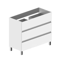 MUEBLE DE BAÑO BOSTON BLANCO 100X45CM 3 CAJONES - 2