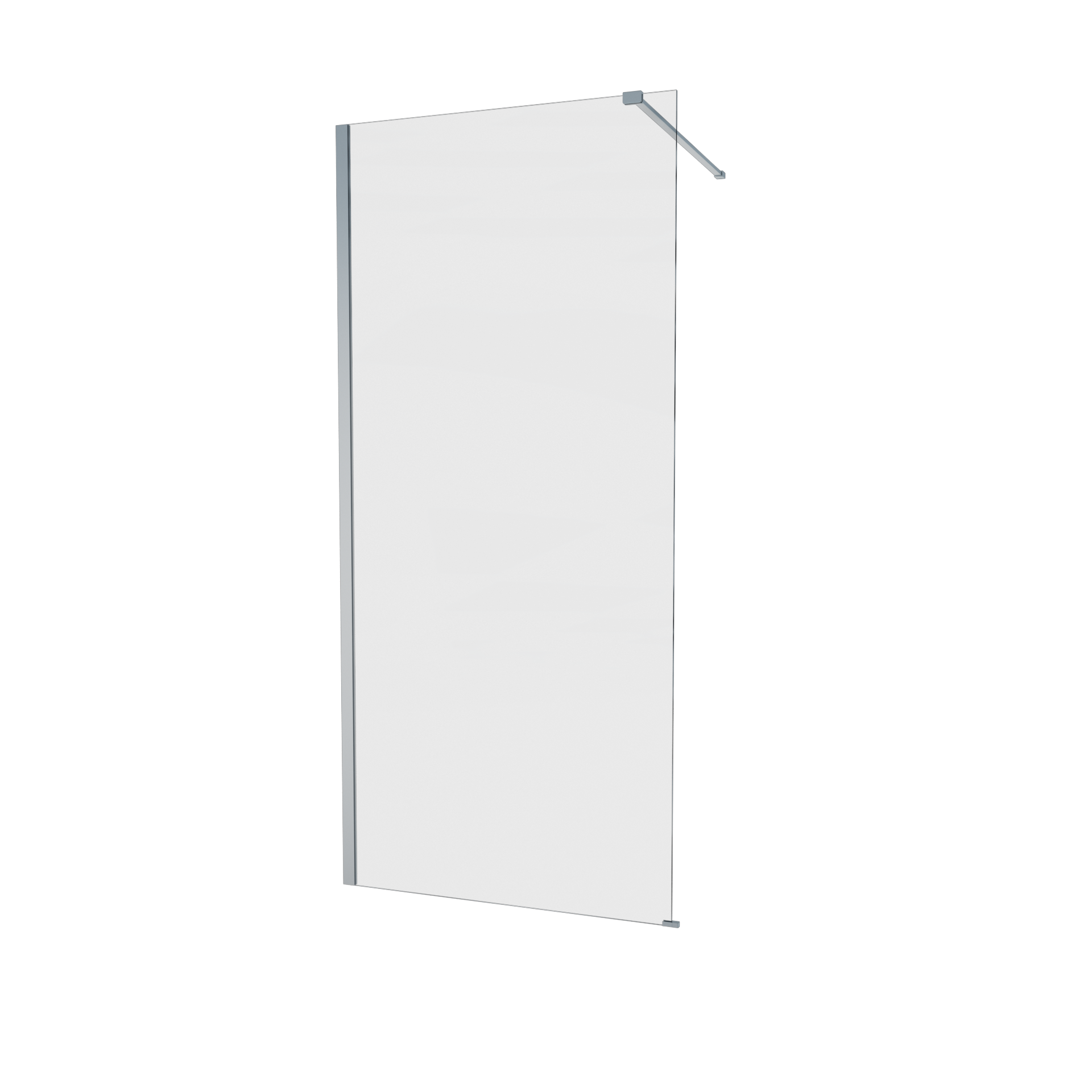 Painel de duche fixo 100x195 cm cromado transparente Deferom Índico - 3
