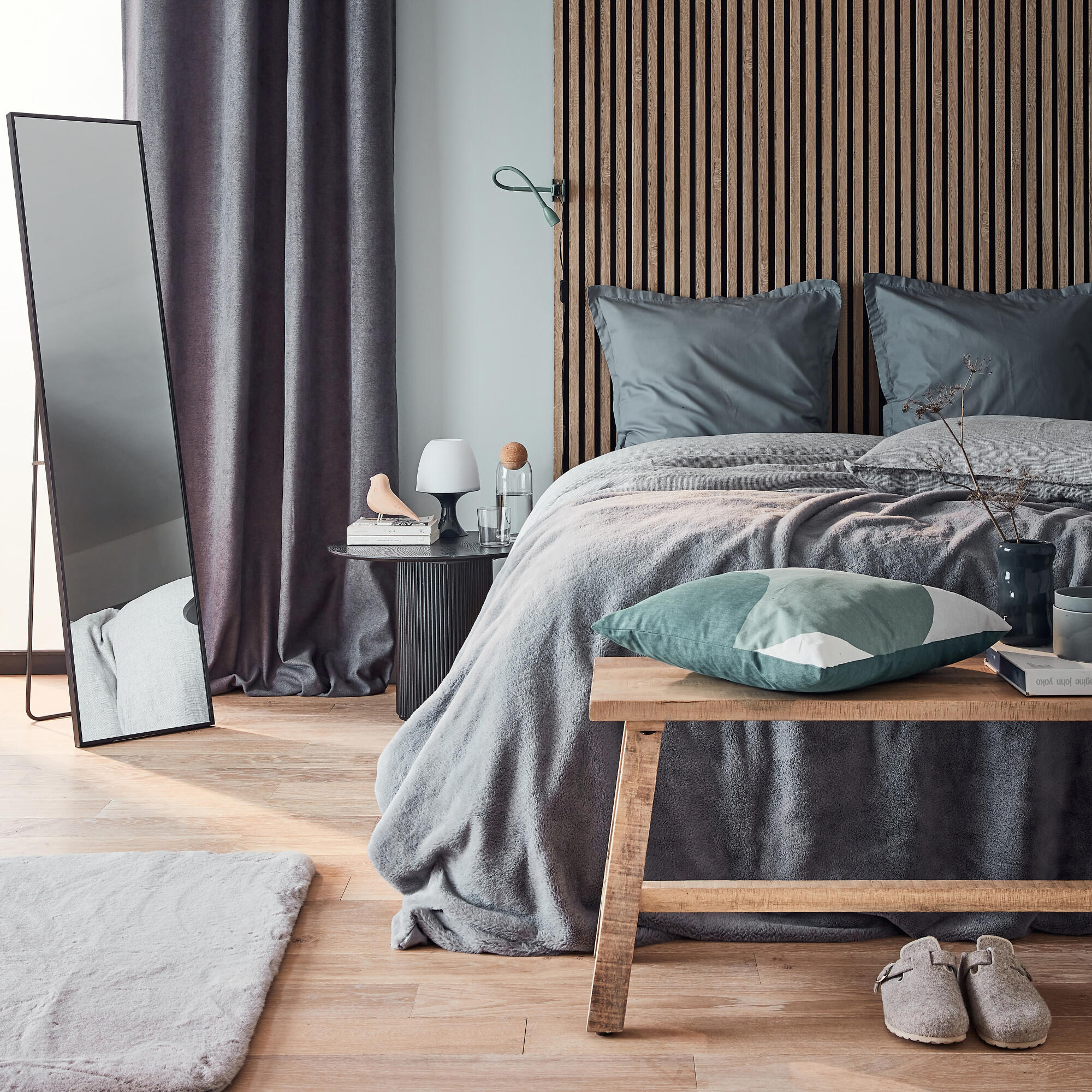 Cortinado fita e/ou presilha térmico Ragnar 200x280cm cinza Inspire - 2