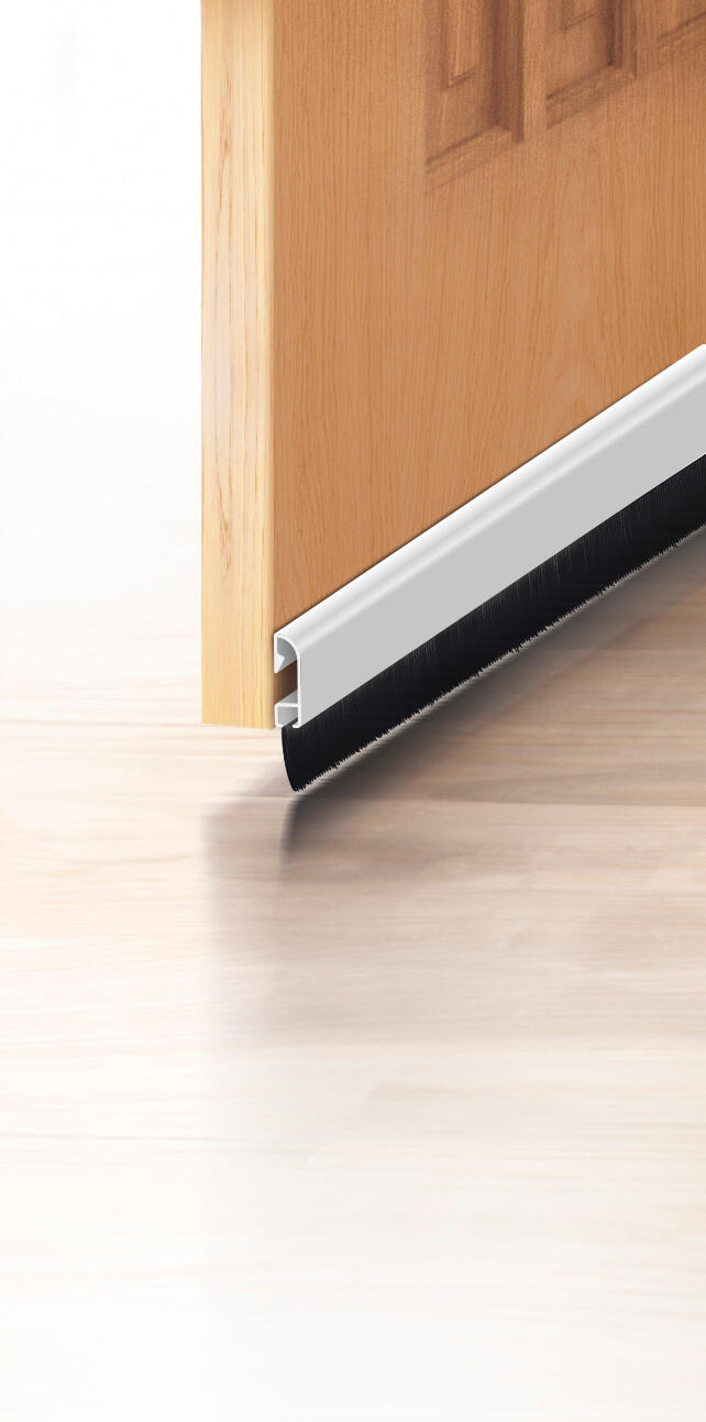 Bas de porte à clouer ou à visser ou à coller brosse AXTON,  L.100 cm blanc - 2