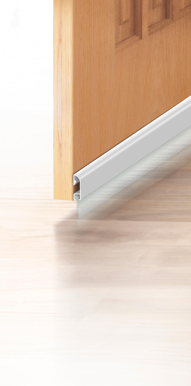 Bas de porte à clouer ou à visser ou à coller bavette AXTON,  L.100 cm blanc - 2