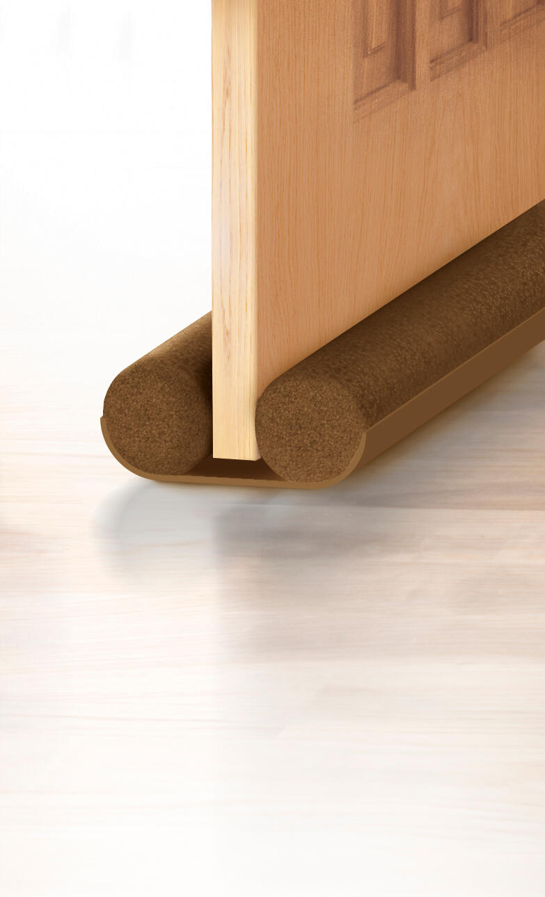 Bas de porte à glissement à glissement AXTON,  L.100 cm marron - 2