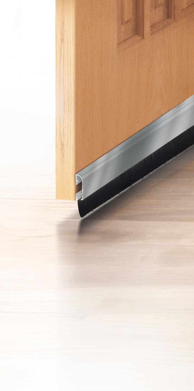 Bas de porte à visser brosse AXTON, L.100 cm aluminium - 2