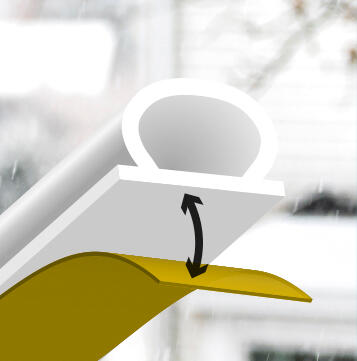 Burlete para ventanas y puertas AXTON adhesivo en color blanco, 9 mm de anchura x 6 m de longitud. Impide el paso del agua. Perfil junta O. Recortable. Tipo de instalación encolado.  - 3