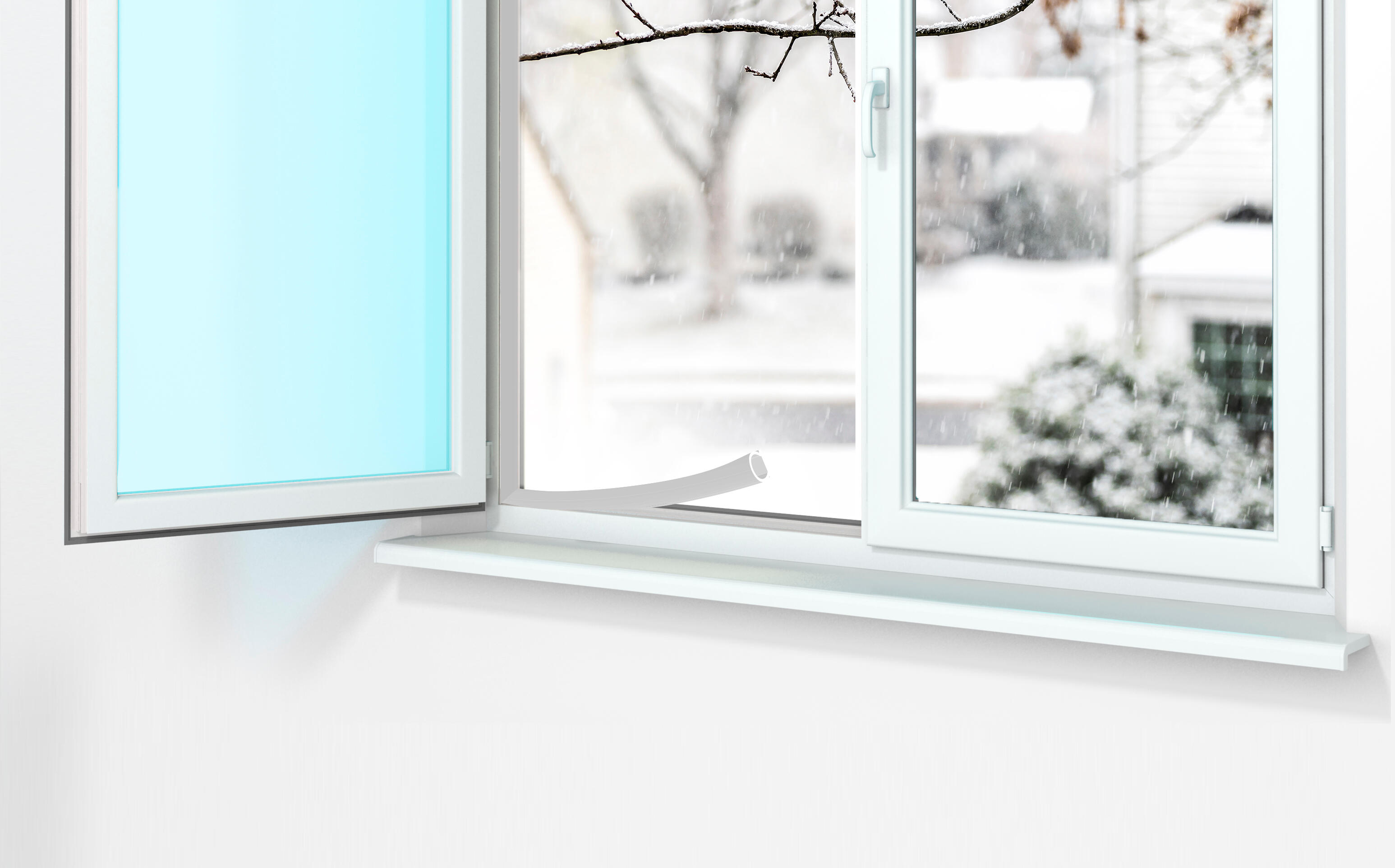 Joint de porte et fenêtre AXTON 1 à 7 mm, L.25 m blanc - 3