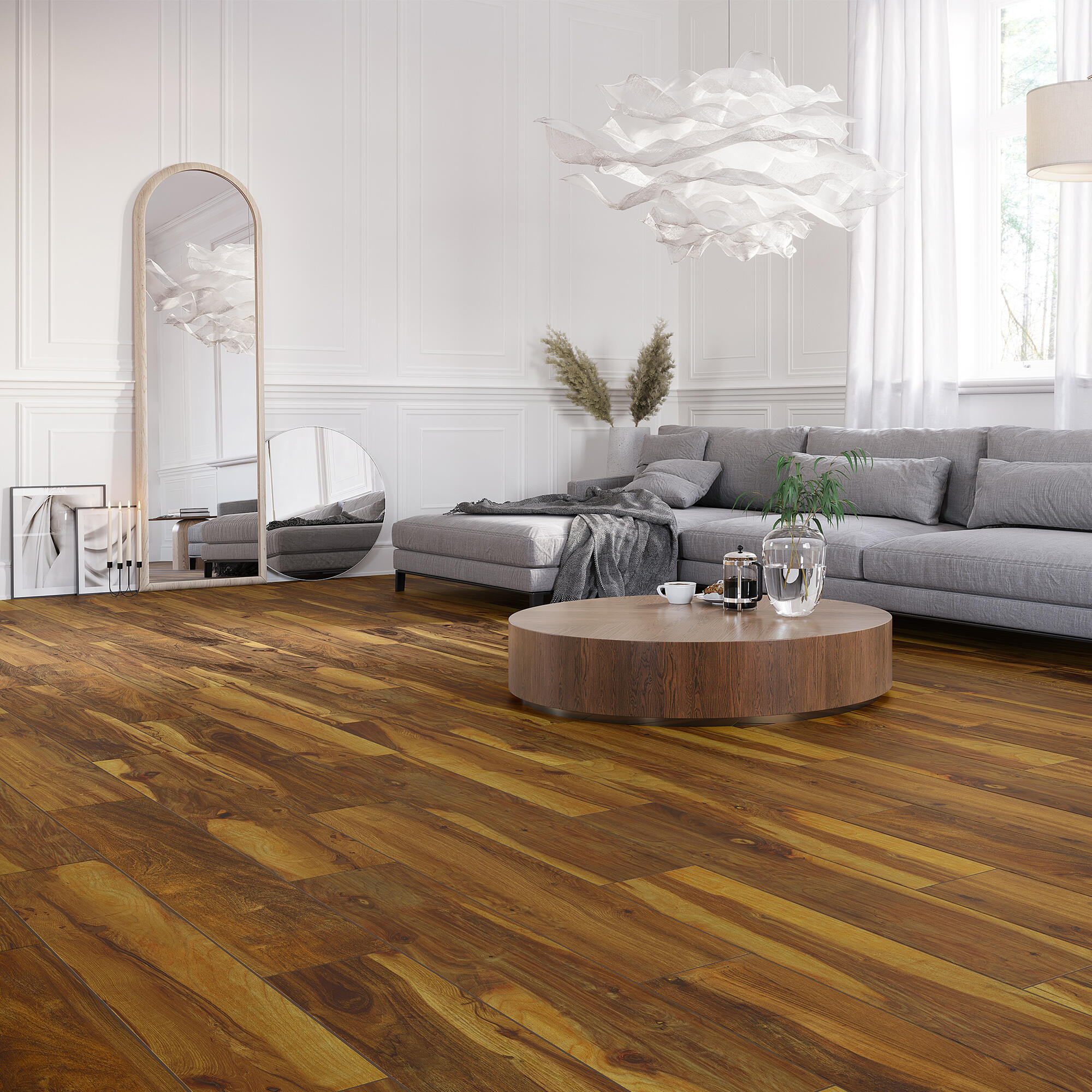 Gresie interior, 19.3 x 120.2 cm, Kraftwood, aspect lemn, maro, mat ...