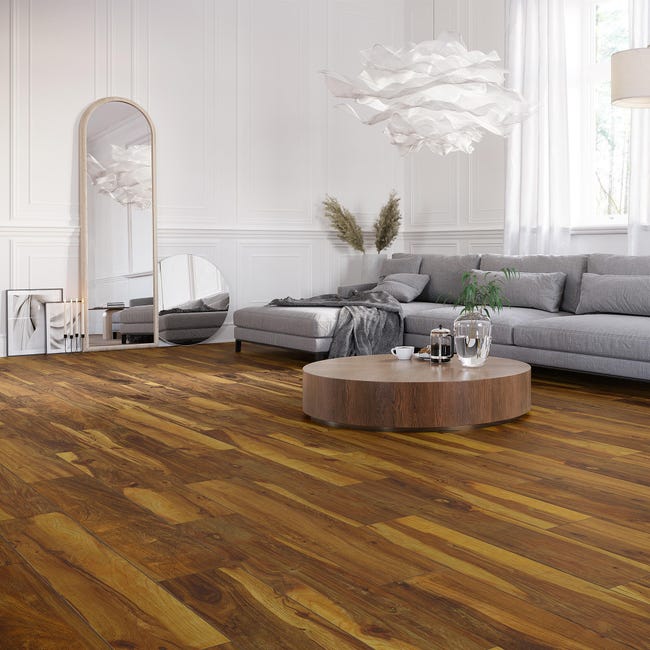 Gresie interior, 19.3 x 120.2 cm, Kraftwood, aspect lemn, maro, mat ...