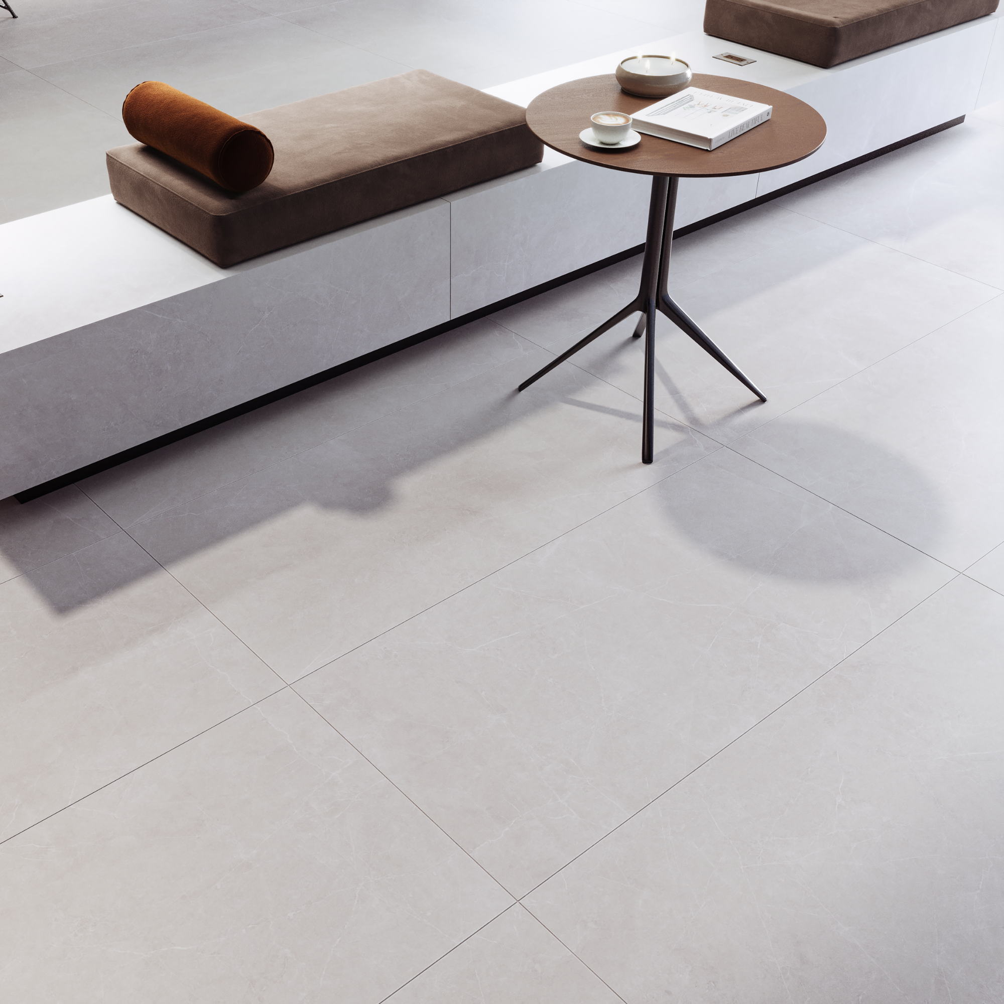 Gresie exterior/interior, 60 x 120 cm, Sterlina Silver, aspect ciment, gri, mat, rectificata