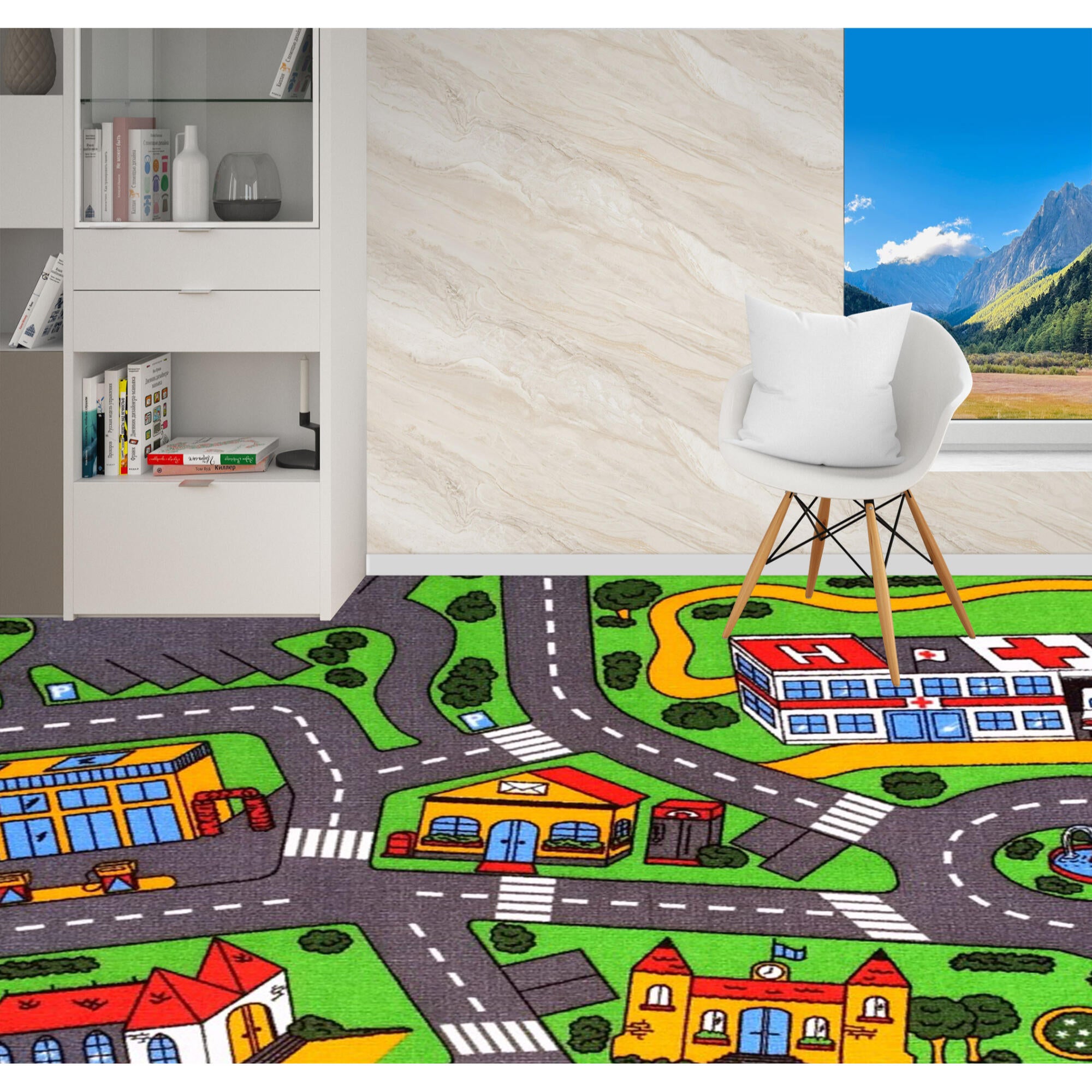 Mocheta City, latime rola 4 m, fir buclat, multicolor, trafic mediu