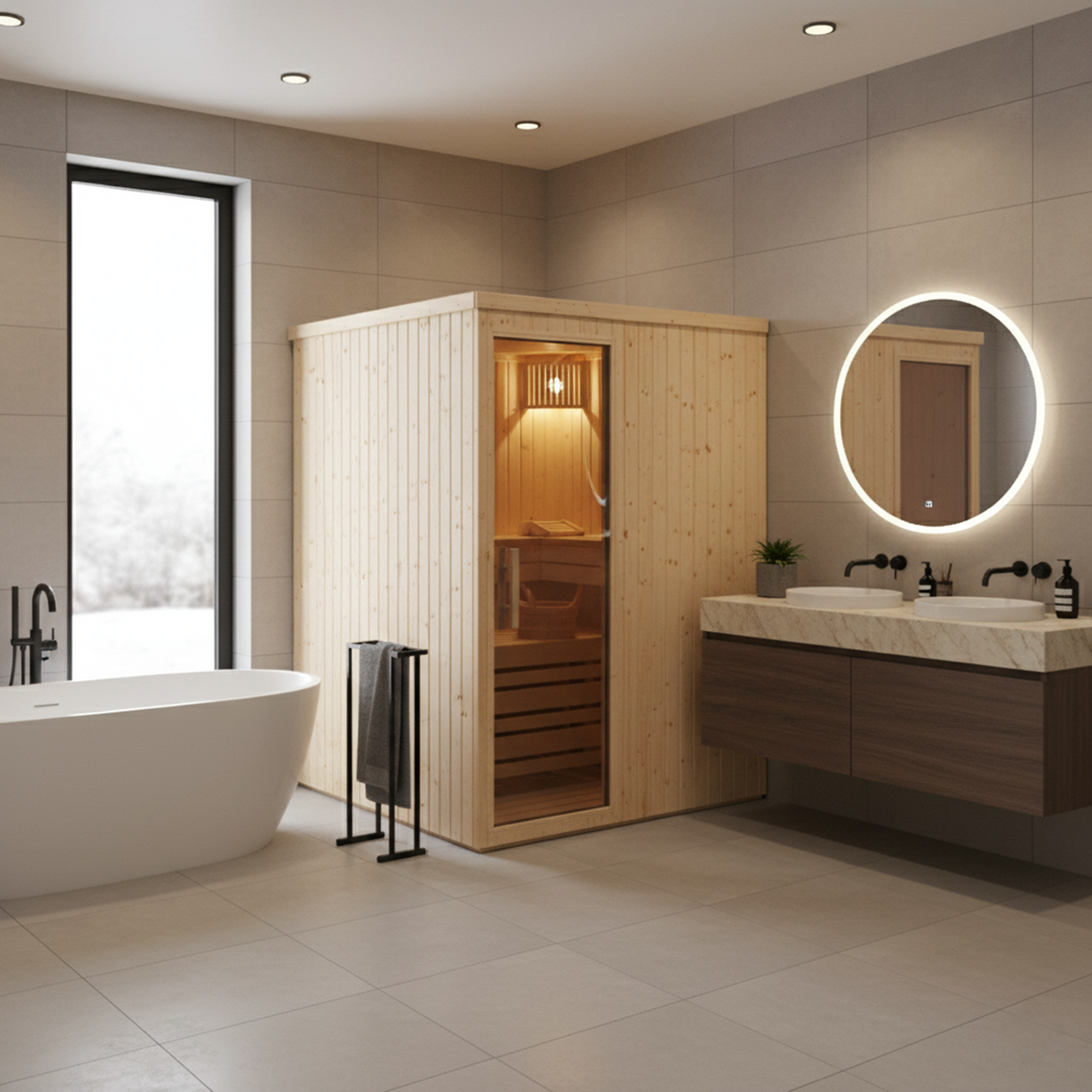 Sauna fińska Basic w łazience - 2
