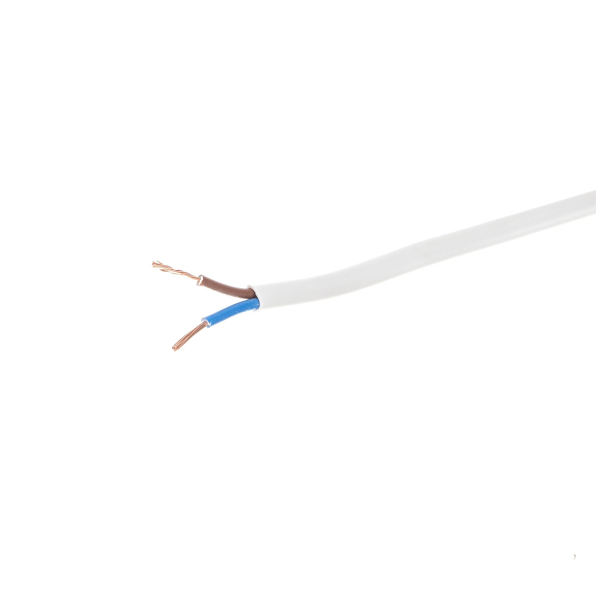 Cablu electric MYYUP, H03VVH2-F, 2 x 0.75 mm², 200 m, alb