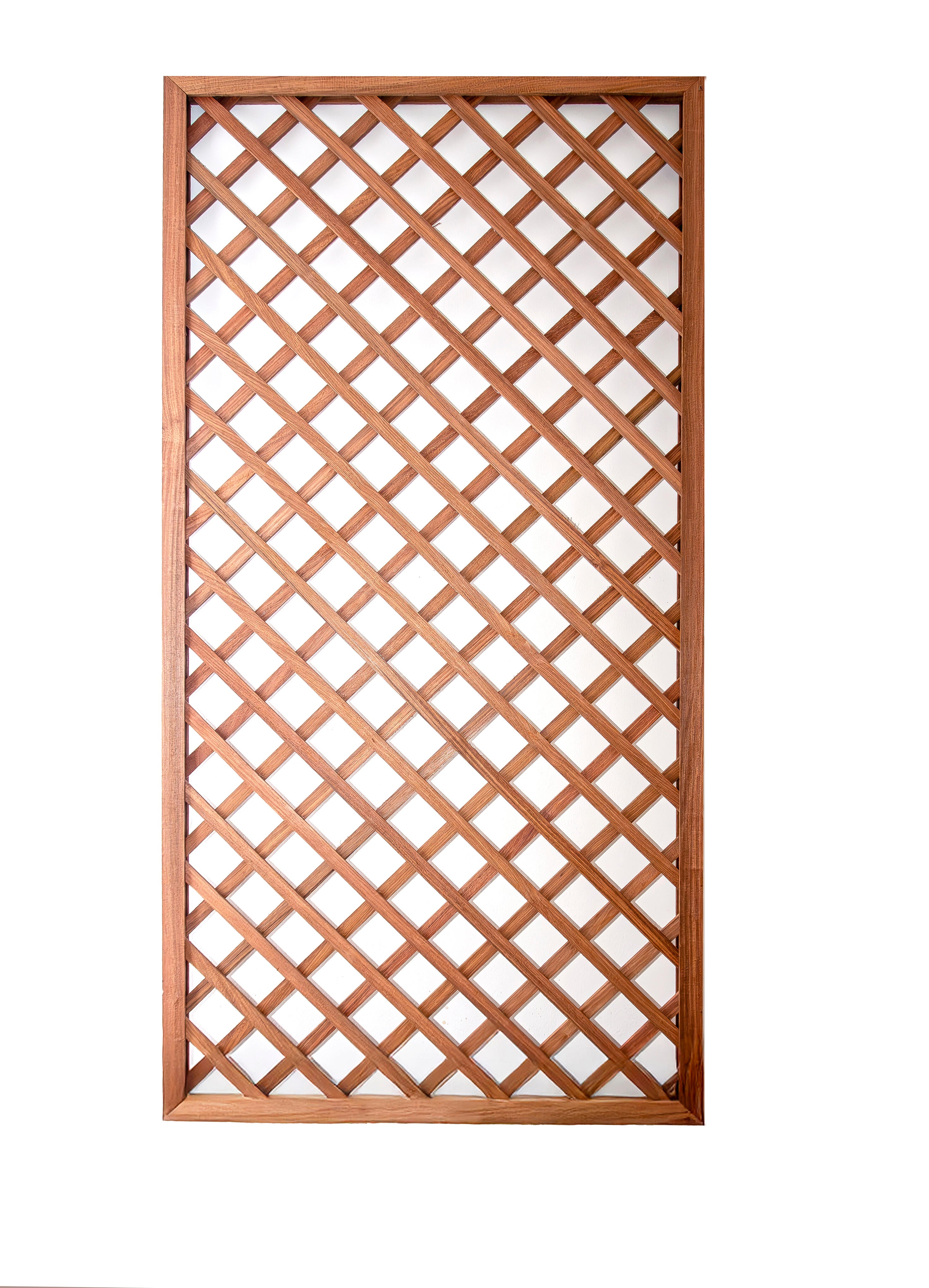 Celosía fija de madera marrón 180x90 cm