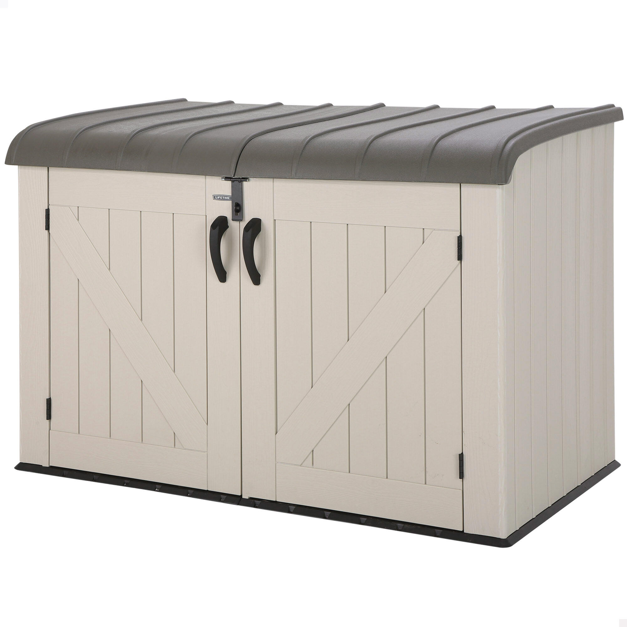 Arcón de resina para exterior lifetime 92303 191 x 132 x 108 cm y capacidad de 2117 l