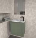 MUEBLE DE BAÑO CON LAVABO NOVA MINI VERDE 50X33CM 1 PUERTA - 2